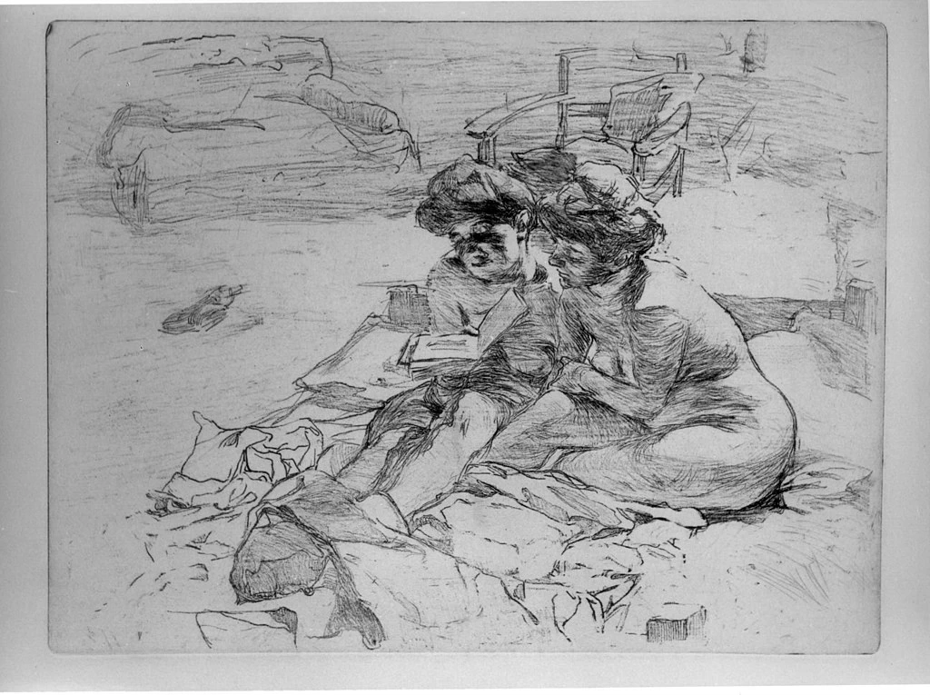 Due donne sedute intente a leggere - Museo Civico di Modena